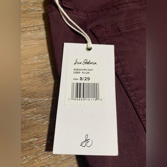 Sam Edelman Denim The Kitten Skinny Jeans Deep Plum - Picture 6 of 7